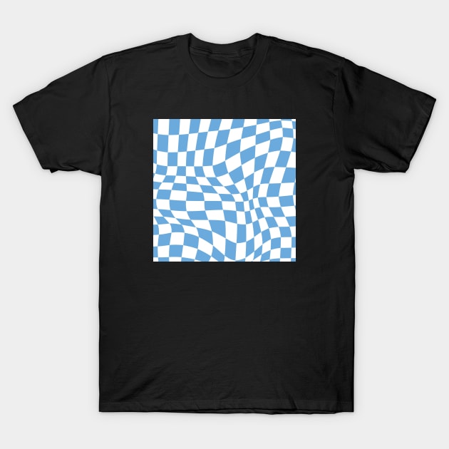 Man City Distorted Checkered Pattern T-Shirt by Footscore